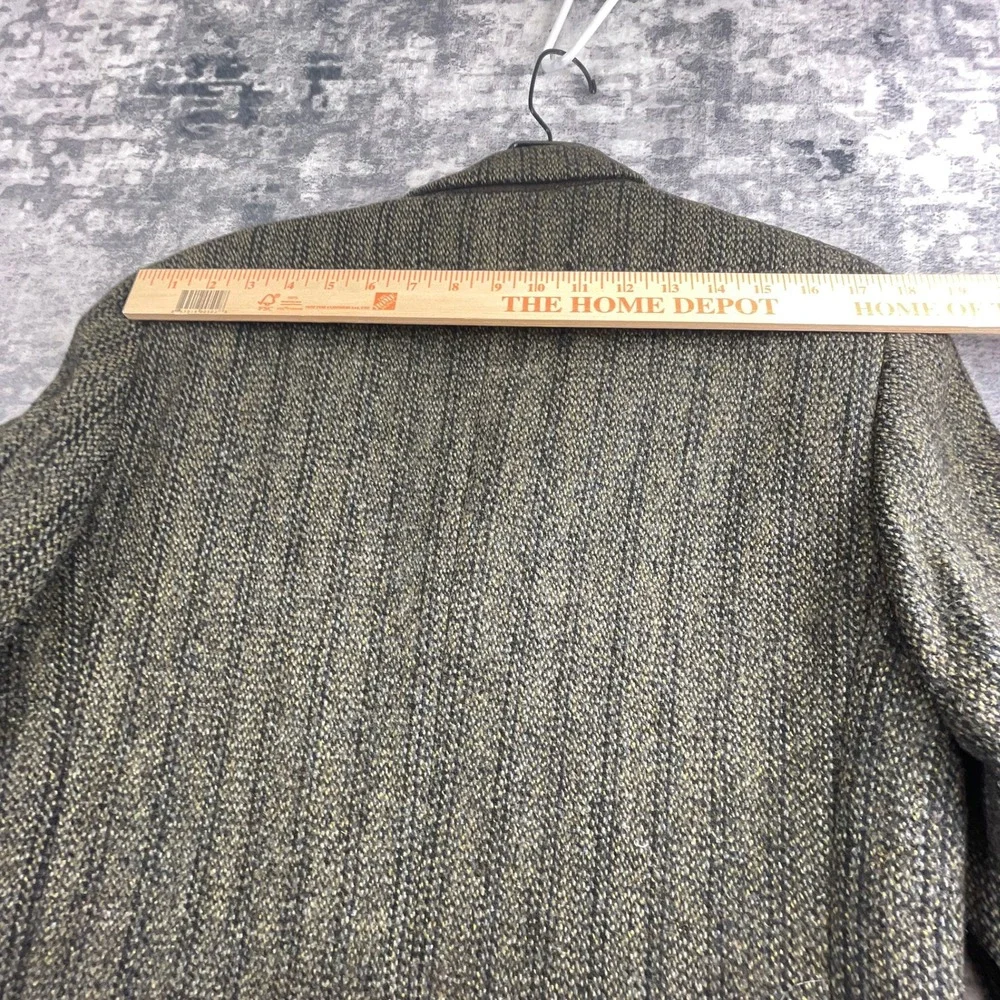 Harris Tweed Mens 44 Sport Coat Vtg Olive Green Herringbone Wool Blazer